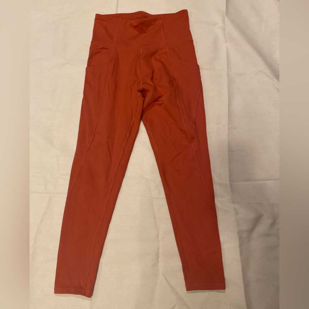 High-Waisted Rust Leggings